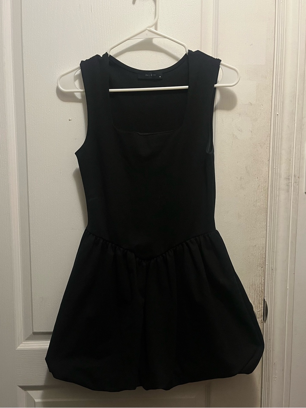 21 saints black mini bubble dress